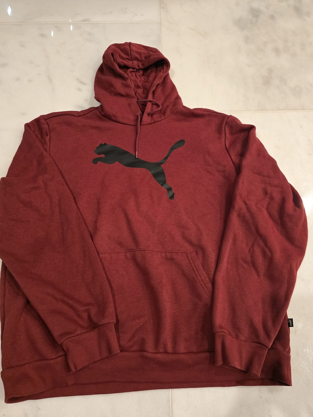 Puma Red Hooded Sweatshirt with Black Logo